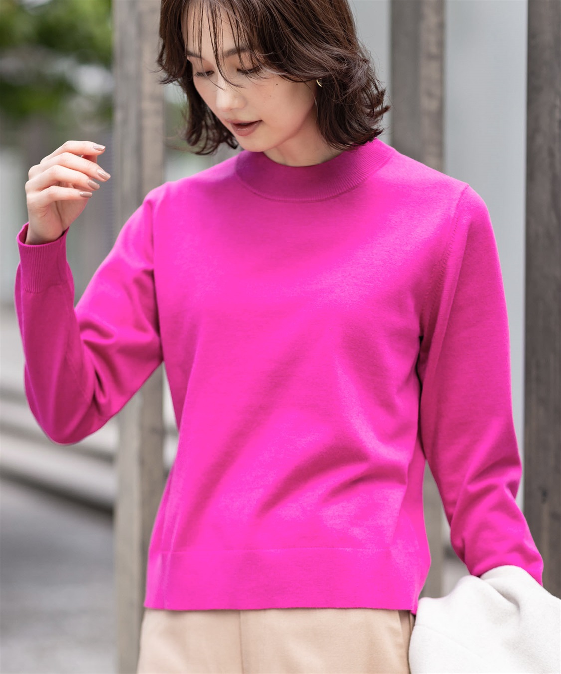 A/C DESIGN BY ALPHA CUBIC ベーシックニットプルオーバー_main