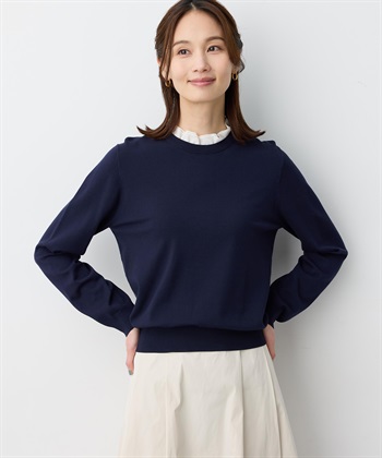 A/C DESIGN BY ALPHA CUBIC フリルカラードッキングプルオーバー【ウォッシャブル】_variationthumb_2