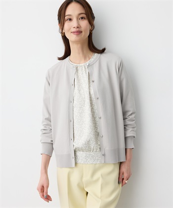 A/C DESIGN BY ALPHA CUBIC クルーネックニットカーディガン【ウォッシャブル】_variationthumb_1