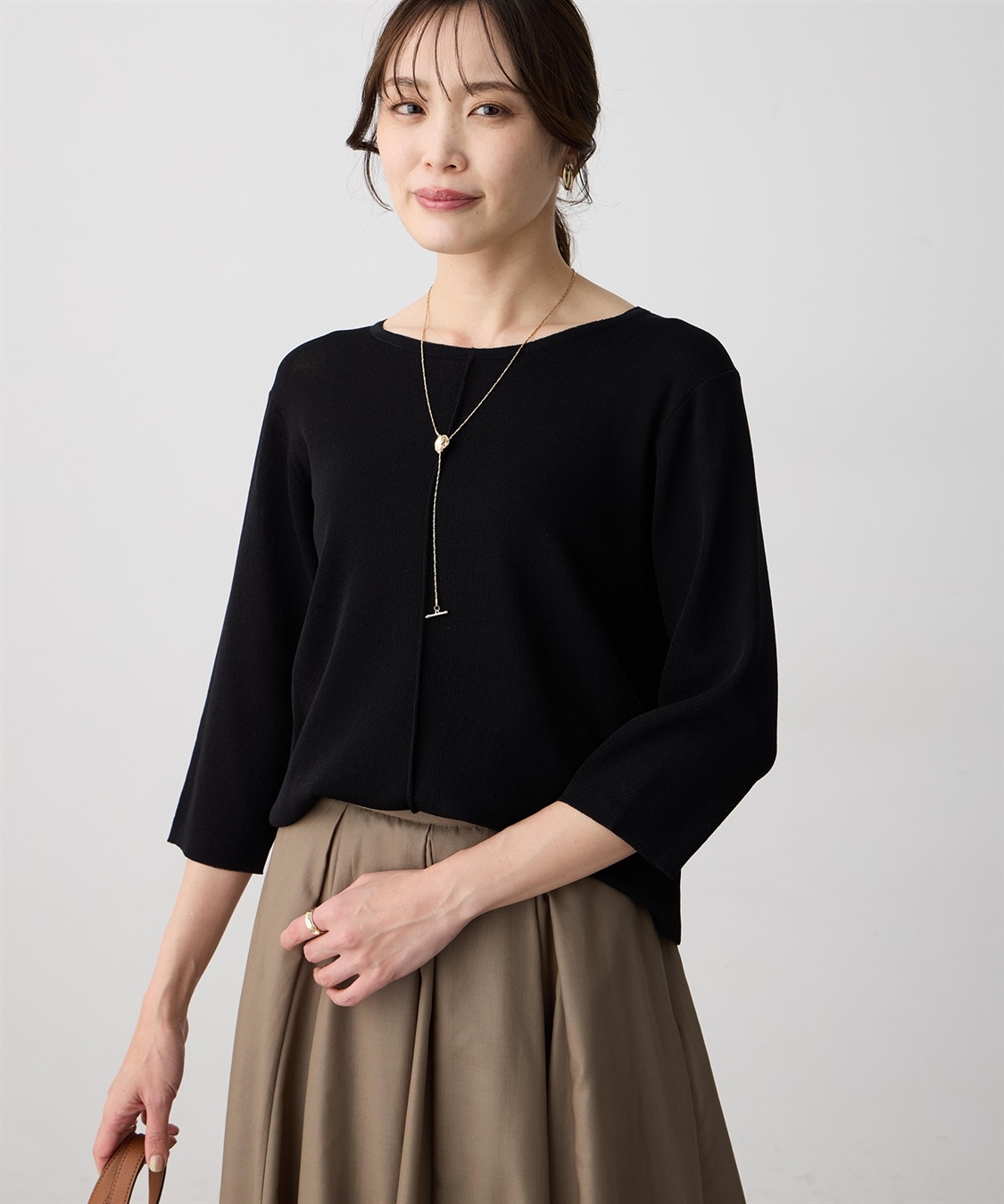 A/C DESIGN BY ALPHA CUBIC 裾シアー切替プルオーバー_main