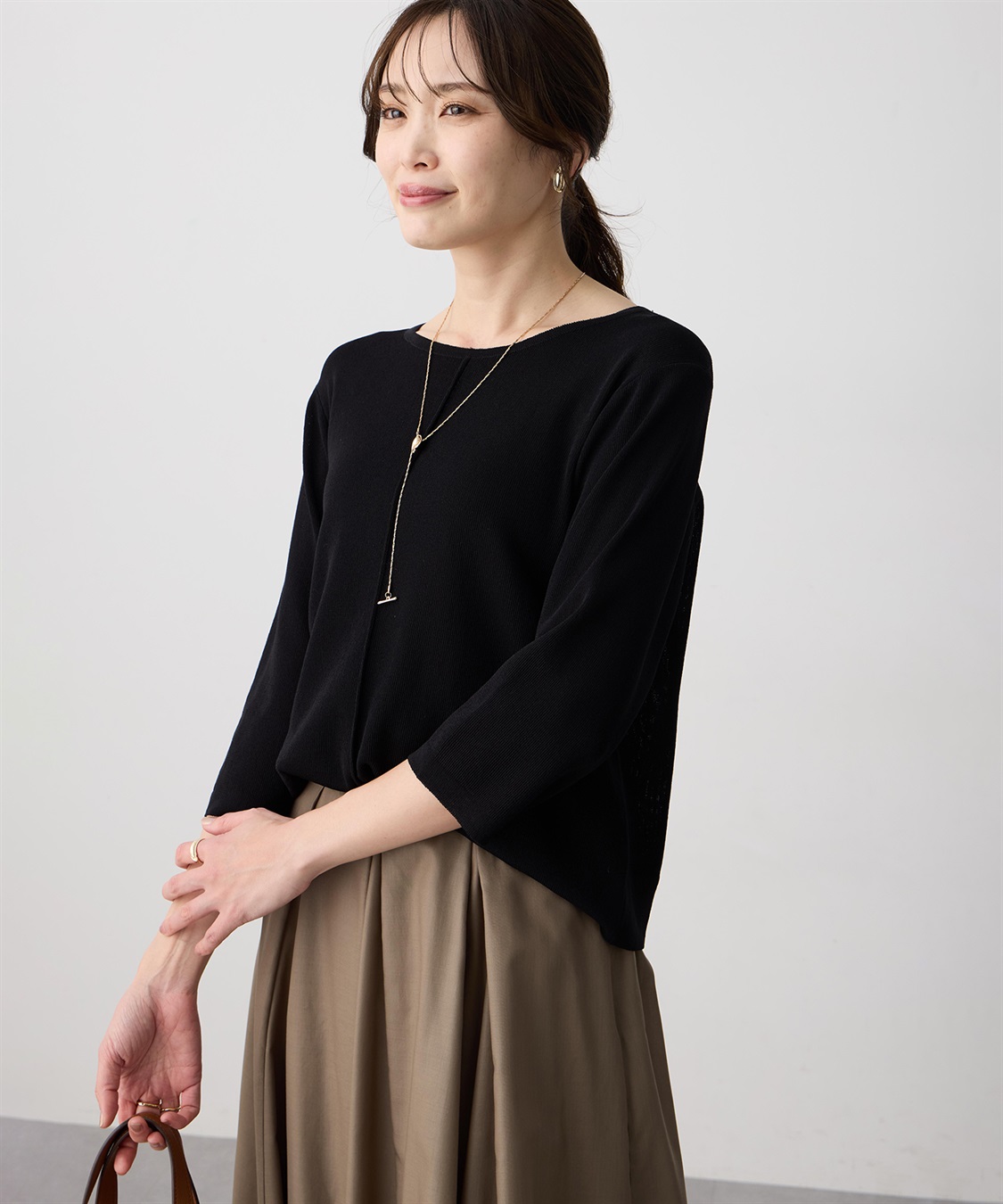 A/C DESIGN BY ALPHA CUBIC 裾シアー切替プルオーバー_variation_1