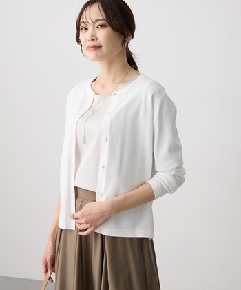 A/C DESIGN BY ALPHA CUBIC クルーネックカーディガン【接触冷感・UVカット・ウォッシャブル】_variationthumb_1