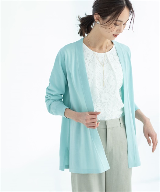 着流しロングカーディガン【接触冷感・UVカット・ウォッシャブル】