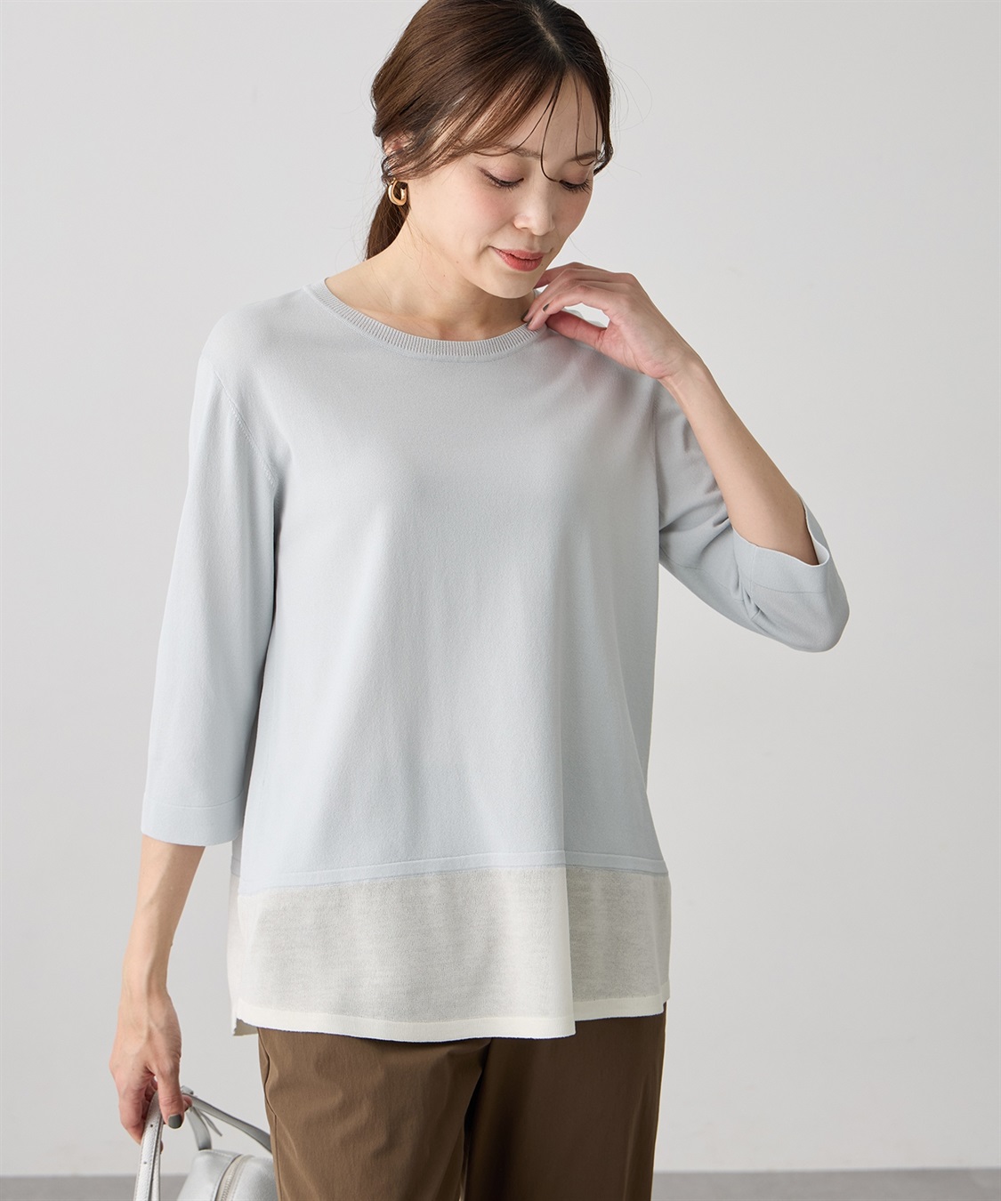 A/C DESIGN BY ALPHA CUBIC シアードッキングプルオーバー【ハンドウォッシャブル】_variation_2