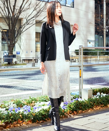 A/C DESIGN BY ALPHA CUBIC プリントロングワンピース_variationthumb_1