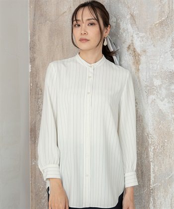 A/C DESIGN BY ALPHA CUBIC トリアセ風ストライプシャツ_variationthumb_2