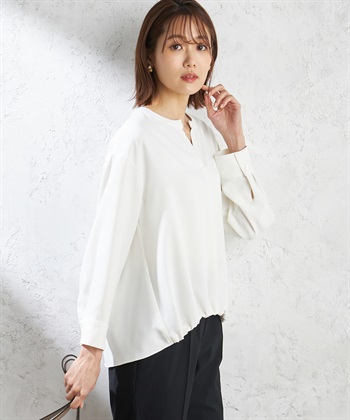 BEAMS AK+1 今期　2024 タックスリーブ スキッパー ブラウス BEAMS AK+1 今期 2024 タックスリーブ スキッパー ブラウス
