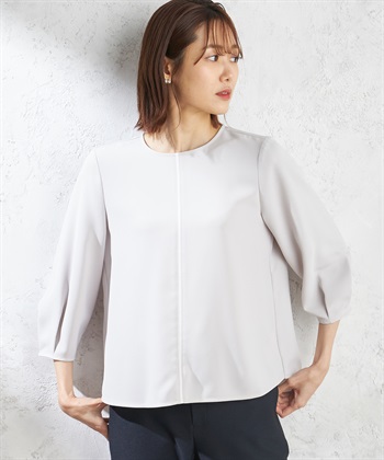 A/C DESIGN BY ALPHA CUBIC カラーラインパイピングブラウス_variationthumb_1