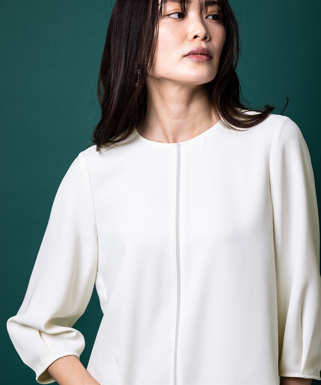 A/C DESIGN BY ALPHA CUBIC カラーラインパイピングブラウス_variation_2