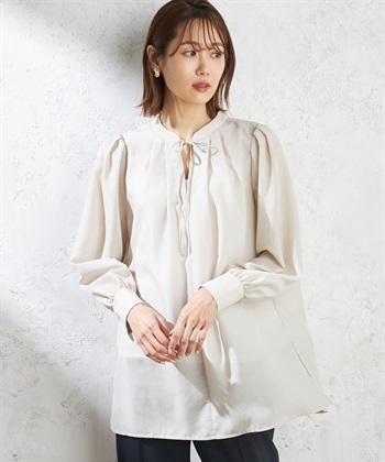 A/C DESIGN BY ALPHA CUBIC ボリュームスリーブカフタンブラウス_variationthumb_1