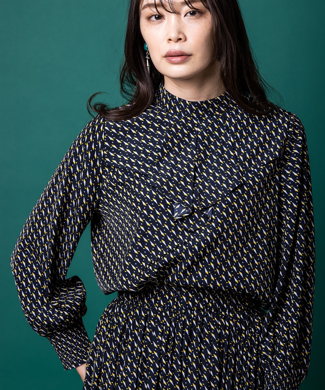 A/C DESIGN BY ALPHA CUBIC ヴィンテージサテンブラウス_variation_1