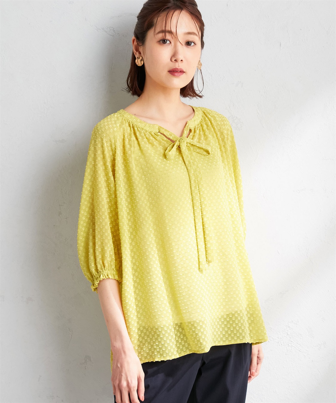 A/C DESIGN BY ALPHA CUBIC カットジャガードブラウス_variation_2