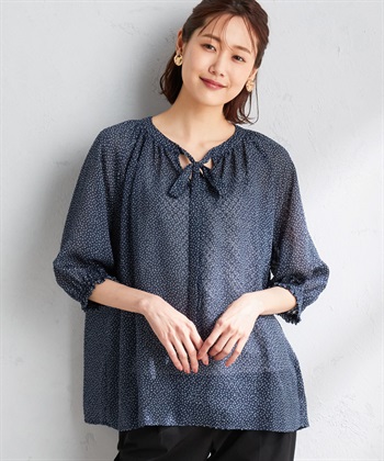 A/C DESIGN BY ALPHA CUBIC カットジャガードブラウス_variationthumb_4