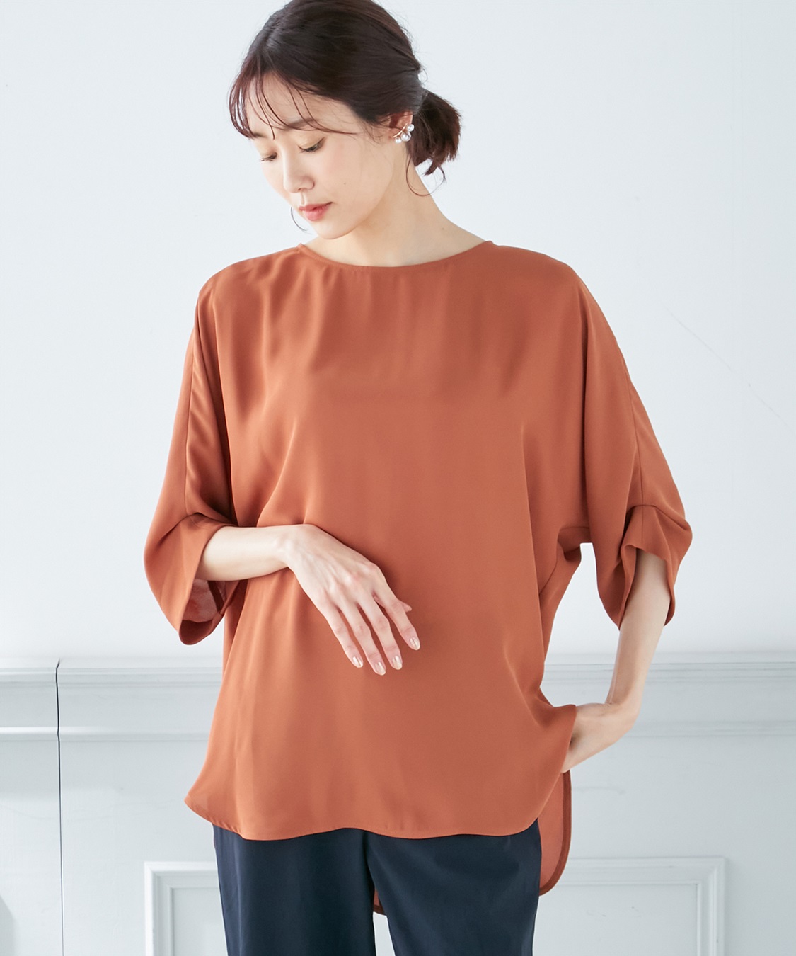 A/C DESIGN BY ALPHA CUBIC ジョーゼットブラウス_variation_2