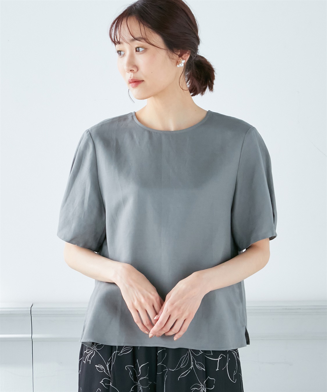 A/C DESIGN BY ALPHA CUBIC リネンブレンドTブラウス_variation_2