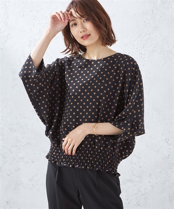 A/C DESIGN BY ALPHA CUBIC 【接触冷感】プリントドルマンブラウス_variationthumb_2