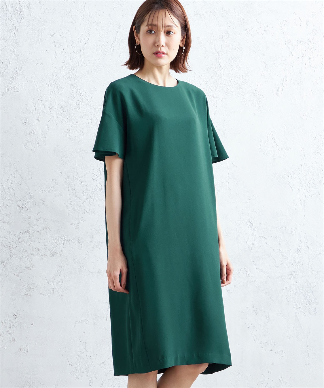 【美品】ADORE　ひざ丈ワンピース　フレアスリーブ　ピンク　結婚式　３８　M ひざ丈ワンピース 限定価格中