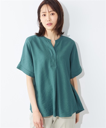 A/C DESIGN BY ALPHA CUBIC リネンブレンドスキッパーブラウス_variationthumb_2