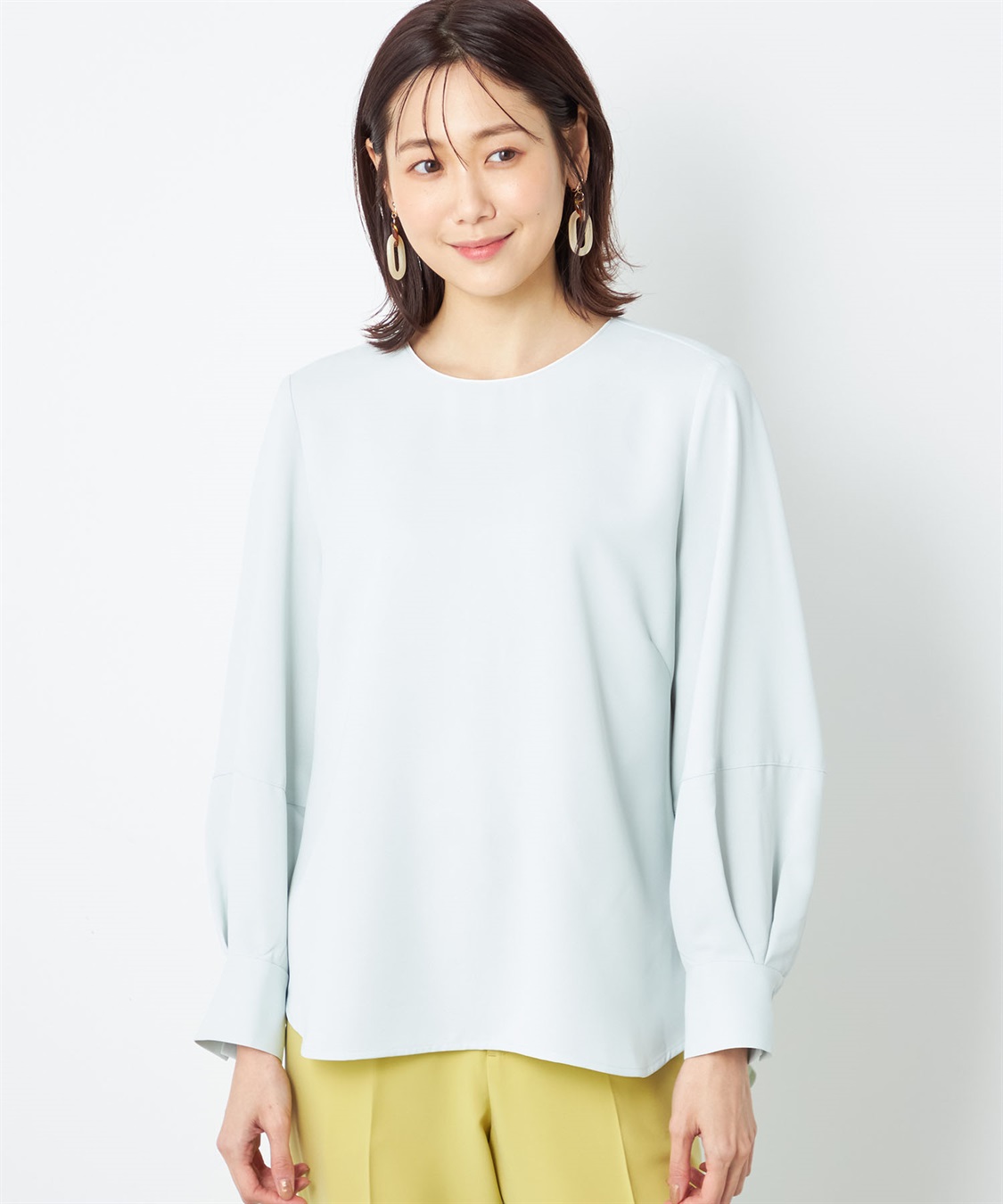 A/C DESIGN BY ALPHA CUBIC 配色バルーンスリーブブラウス_variation_3