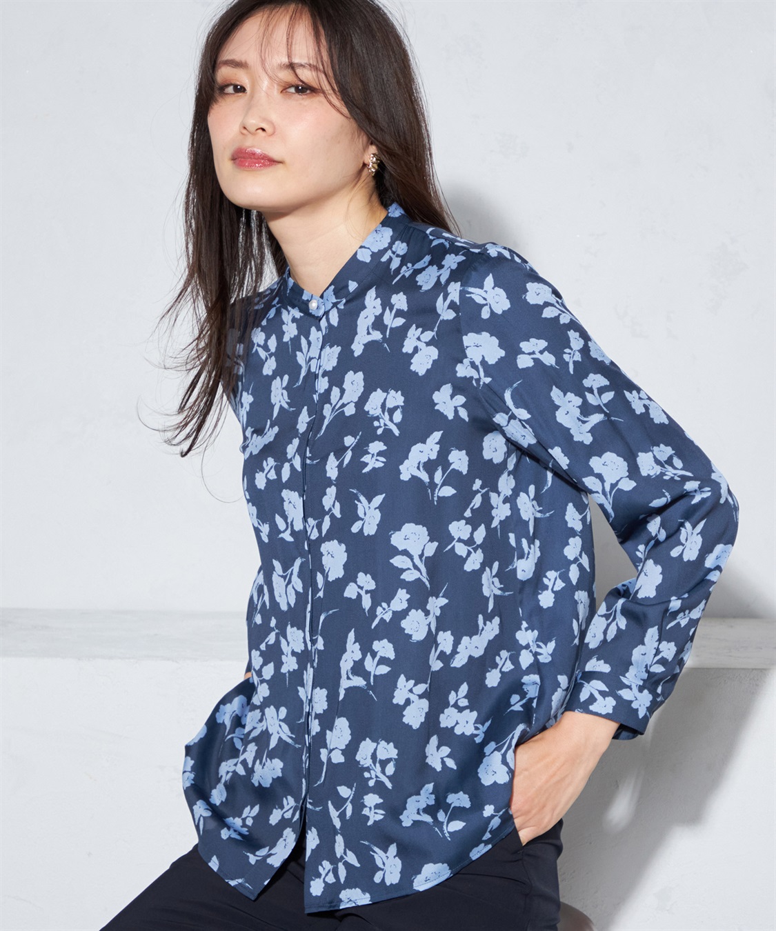 A/C DESIGN BY ALPHA CUBIC プリントブラウス_main