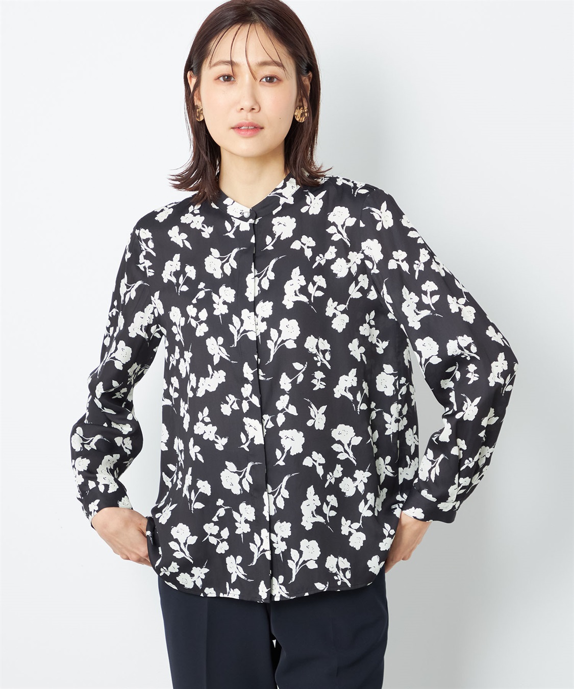 A/C DESIGN BY ALPHA CUBIC プリントブラウス_variation_1