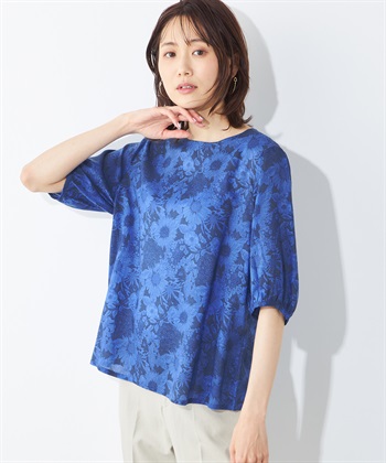 A/C DESIGN BY ALPHA CUBIC リバティプリントパフスリーブプルオーバー_variationthumb_1