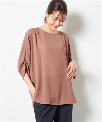 A/C DESIGN BY ALPHA CUBIC 【接触冷感】ジョーゼットブラウス_variationthumb_2