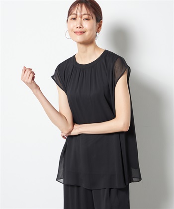 A/C DESIGN BY ALPHA CUBIC リーフ柄ブラウス_variationthumb_1