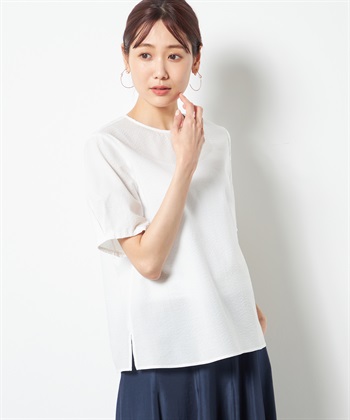 A/C DESIGN BY ALPHA CUBIC コットンサッカーブラウス_variationthumb_2