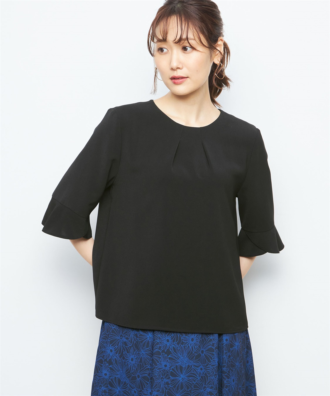 A/C DESIGN BY ALPHA CUBIC ベルスリーブブラウス_variation_1