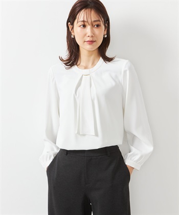 【美品】  Cloth & Cross / クロス&クロス | コットン フリル ブラウス | F | アイボリー | レディース シャツ・ブラウス クロスプラス公式通販サイト