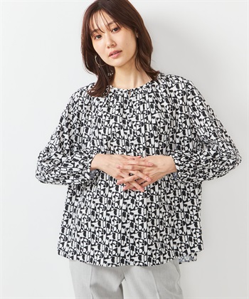 A/C DESIGN BY ALPHA CUBIC プリントブラウス_variationthumb_1