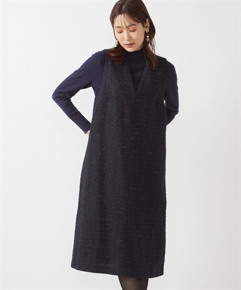 A/C DESIGN BY ALPHA CUBIC ツイードジャンパードレス_variationthumb_2