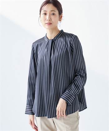 A/C DESIGN BY ALPHA CUBIC ストライプタイブラウス_variationthumb_3