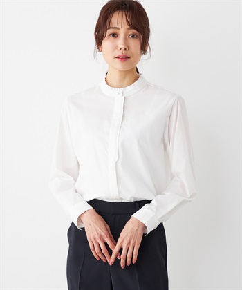 A/C DESIGN BY ALPHA CUBIC フリルカラーブラウス_variationthumb_1