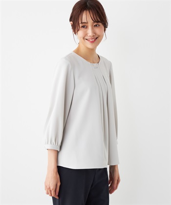 A/C DESIGN BY ALPHA CUBIC メタルパーツタックブラウス_variationthumb_1