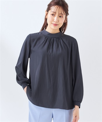 A/C DESIGN BY ALPHA CUBIC 【ウォッシャブル】スタンドカラーブラウス_variationthumb_3