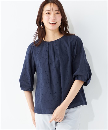 刺しゅうブラウス A/C DESIGN BY ALPHA CUBIC｜クロスプラス公式通販サイト