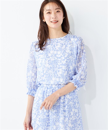 CARAMEL CREAM FLORAL リバティブラウス 4Y Wear