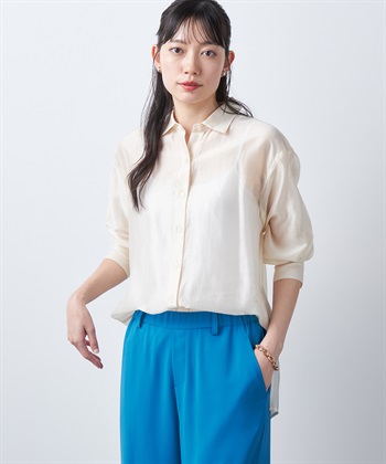 シアーロングブラウス(オフホワイト-9号)