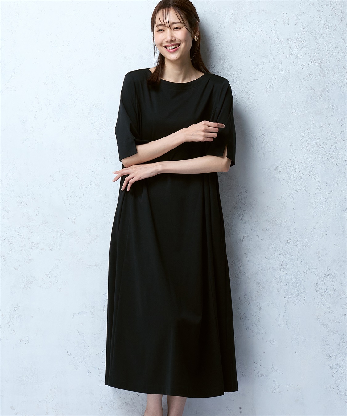 A/C DESIGN BY ALPHA CUBIC コットンロングフレアワンピース_variation_1