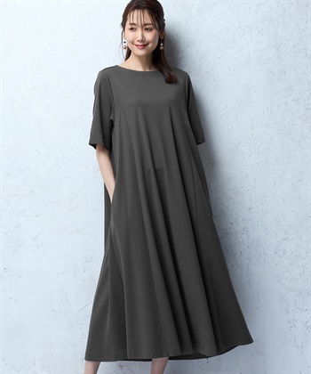 A/C DESIGN BY ALPHA CUBIC コットンロングフレアワンピース_variationthumb_2