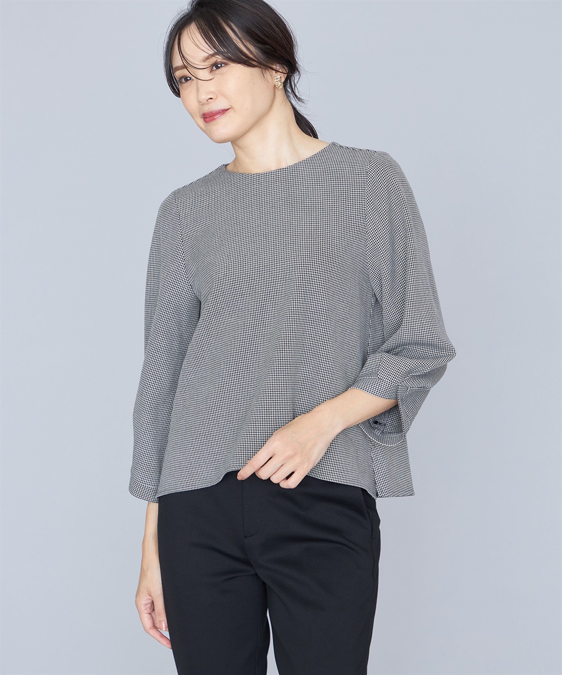 A/C DESIGN BY ALPHA CUBIC ローズ加工Tブラウス_variation_1