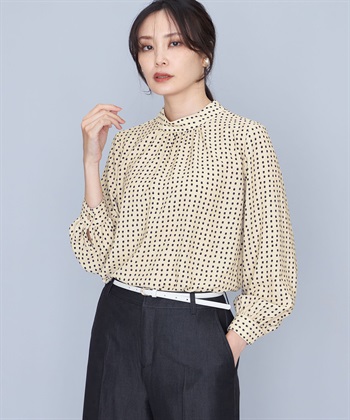 A/C DESIGN BY ALPHA CUBIC ドットプリントブラウス_variationthumb_2