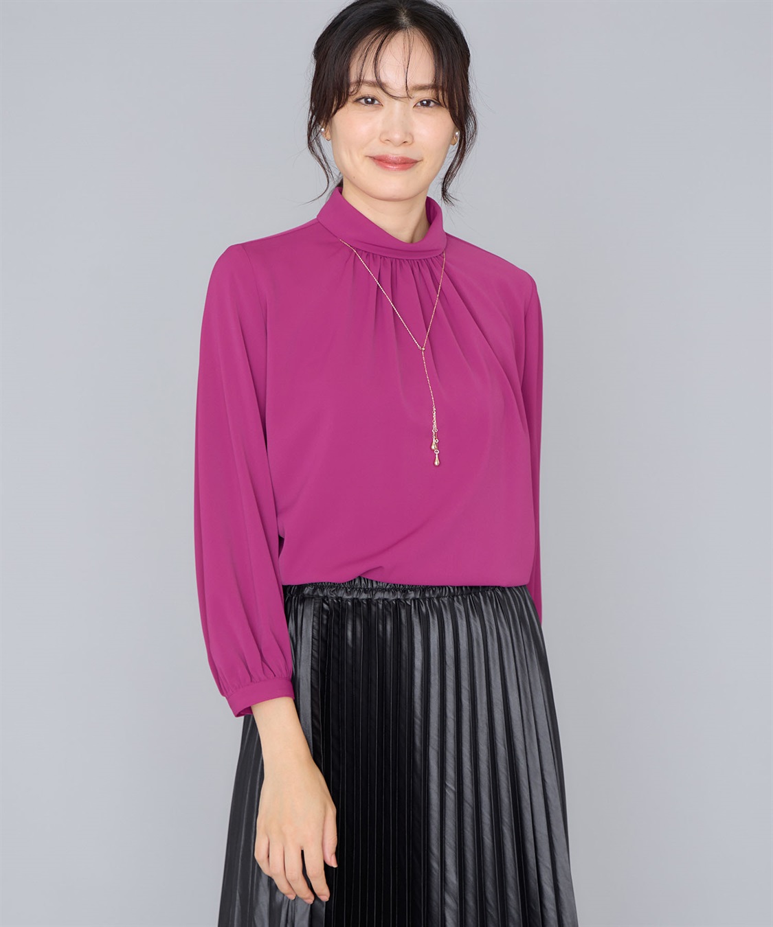 A/C DESIGN BY ALPHA CUBIC ロールネックブラウス_variation_1