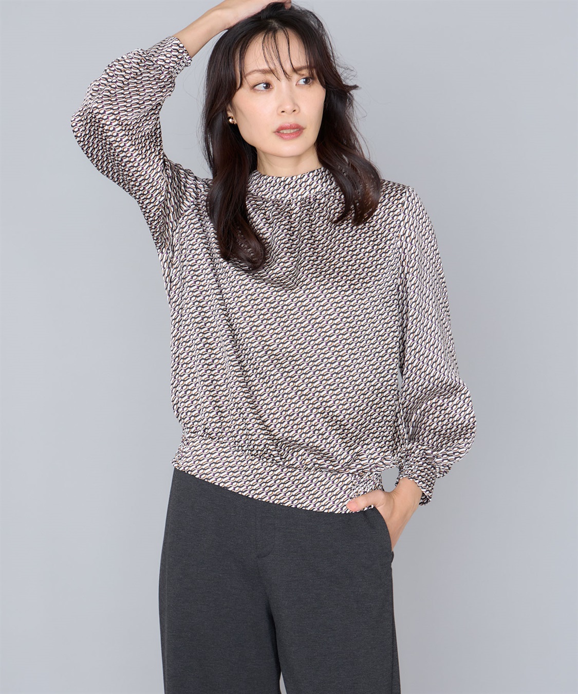 A/C DESIGN BY ALPHA CUBIC プリントブラウス_variation_2