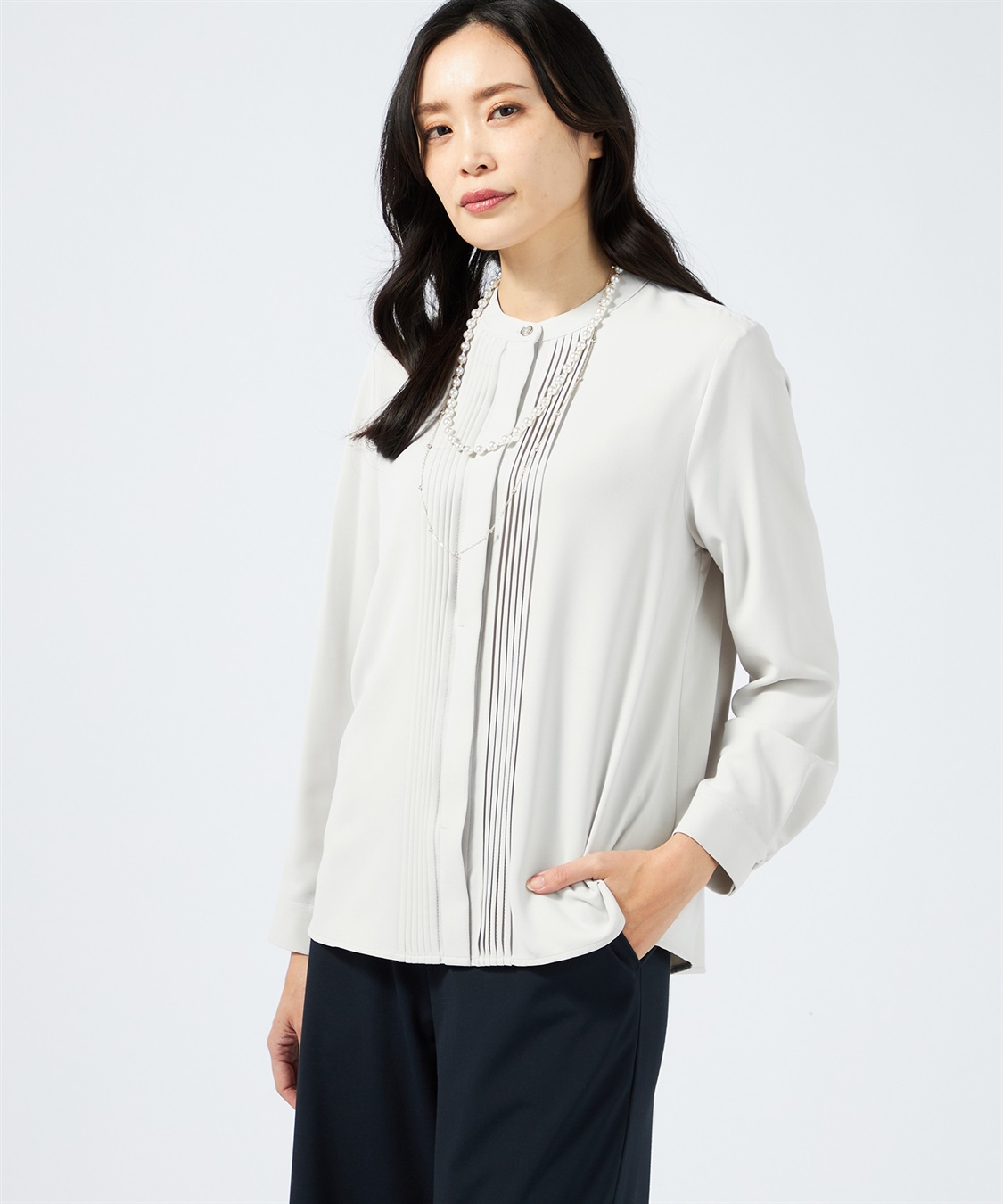 タックブラウス A/C DESIGN BY ALPHA CUBIC｜クロスプラス公式通販サイト