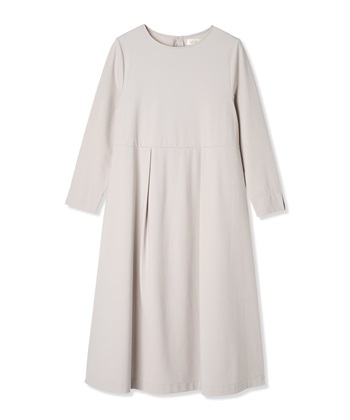 ストレッチタックワンピース【美モーションシリーズ】(ライトグレー-M)