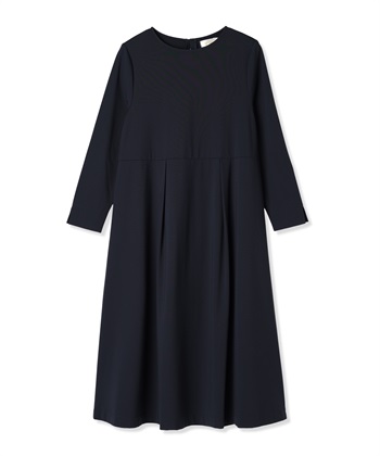 ストレッチタックワンピース【美モーションシリーズ】(ネイビー-M)