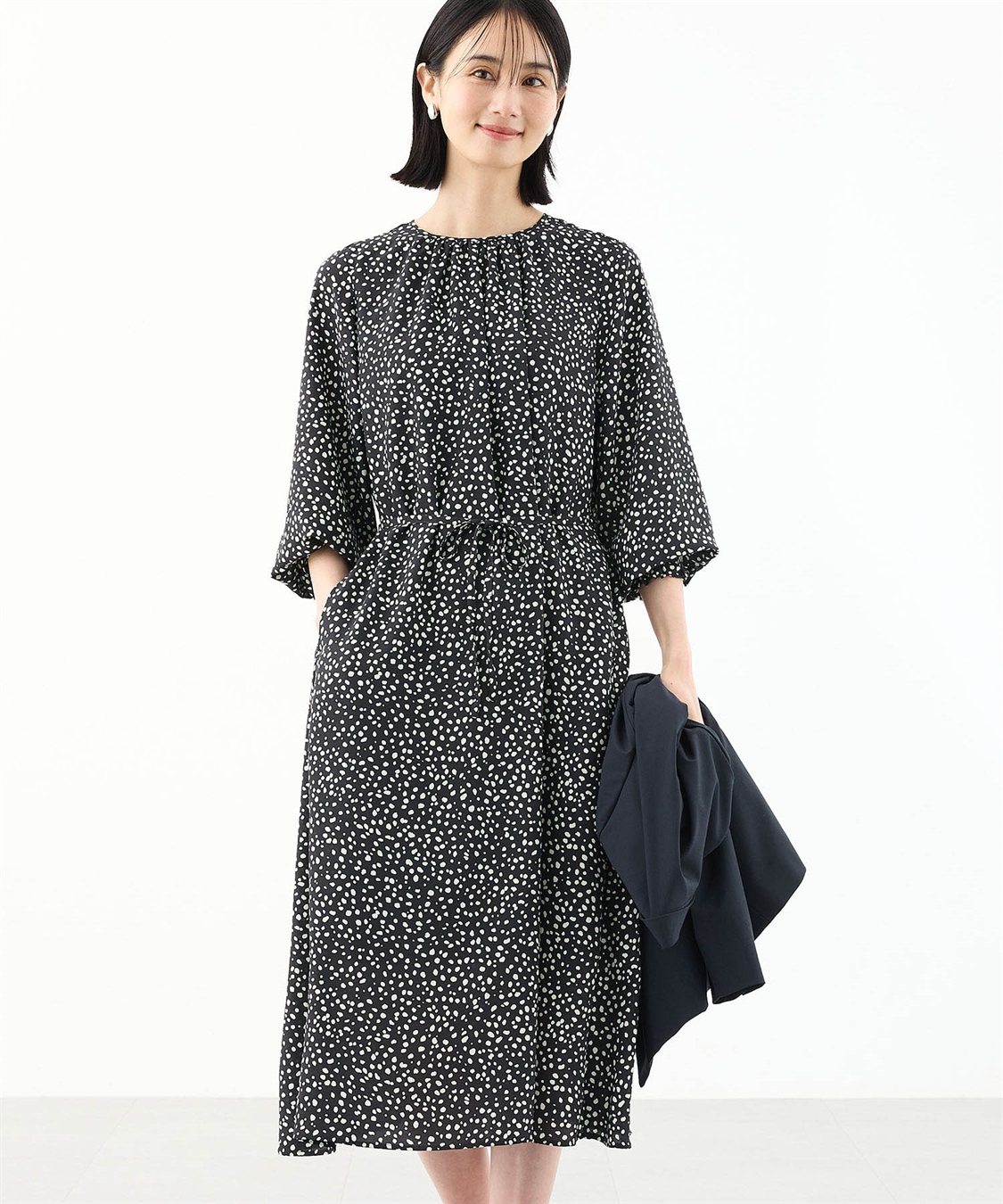 アルコラージュ】ドットプリントワンピース A/C DESIGN BY ALPHA CUBIC